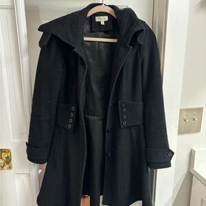 RD Style Classic Black Pea Coat